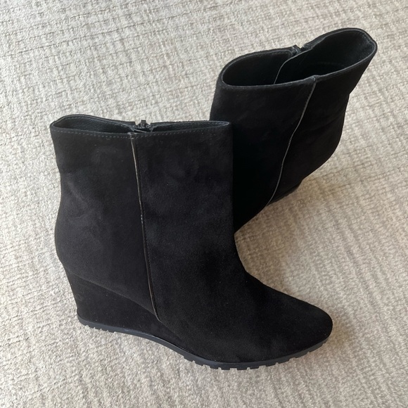 Giorgio Picino black suede lug sole booties / EU size 39 / excellent condition - Picture 2 of 6